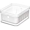 iDesign-71640EU-Fridge-Storage-Box-for-Fruit-and-Berries-Kitchen-Storage-Made-of-BPA-Free-Plastic-Kitchen-Organiser-for-Food-with-Built-in-Drip-Tray-Clear-216-cm-x-165-cm-x-95-cm iDesign71640EU Refrigerator Box for Fruit and Berries, BPA-free Plastic Storage Container, Kitchen Food Box with…