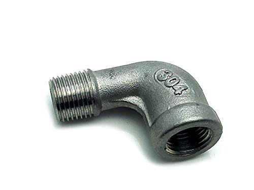 2pcs 1/8" Female x Male 90 Street Elbow Threaded Pipe Fitting 304 SS NPT