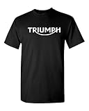 TRIUMPH MOTORCYCLE T SHIRT LOGO, BEST LOGO IMAGE. (XL, Black)