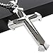 WYTong Unisex Stainless Steel Pendant Necklace Cross Chain for Women Men Easter Gift (Black)