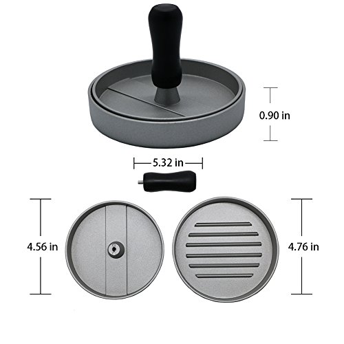 image for AUOON Hamburger Press, Aluminum Burger Press with Heavy Duty Non-Stick