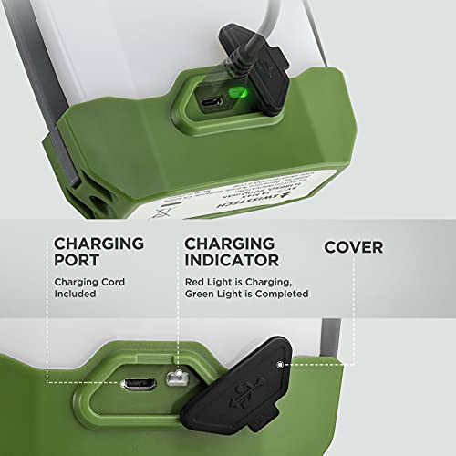 Swiss+Tech LED Camping Lantern, 2 Pack Rechargeable Camping Lights with 4 Light Modes, Portable Tent Lights for Camping Power Outage Fishing Hiking Emergency Hurricane Home