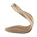 Full Shine Tape in Human Hair Extensions Color 10/613 Blonde with Brown Hair 18 Inch Real Hair Extensions Tape in 20 Pieces for Wedding 50grams Seamless Skin Weft Natural Hair Extensions Tape Ins