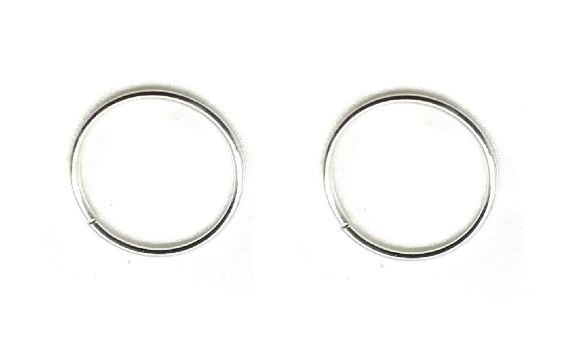 2 x 10mm Sterling Silver Seamless Nose Rings