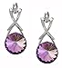 Birthstone Color Earrings with Swarovski Crystal Set MADE IN USA.