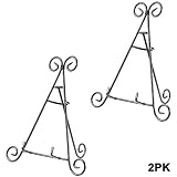 HUJI Sturdy Iron Display Stand Holder For Home Kitchen Decoration Platters, Pictures, Frames and Books. (2, 12")