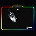 KLIM RGB Gaming Mouse Pad - Large LED USB Black Hard Surface Gamer Mousepad - Chroma Lighting Effects - LED Lights Up - 13.7 x 10.3 x 0.4 inches - Ergonomic