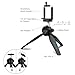 Fugetek Portable Mini Tripod Stand, with Phone Mount, Lightweight, Adjustable, Use for Selfies, Video, Facetime, Livestream, Compatible with iPhone, Android, GoPro, Digital Camera Black