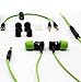 ⭐️KLIM Fusion Earbuds with Microphone - Long-Lasting Wired Earphones + 5-Year Warranty - in Ear Headphones - Gaming Ear Buds with Mic and Volume - Noise Cancelling Audifonos - 3.5mm Jack - Green