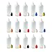 JDYYICZ100mL LDPE Plastic Thin Tip Dropper Bottles (15 Pack, Multi Color Caps)