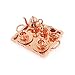 Jili Online 10 Pieces Copper Alloy Tea Lid Pot Cups Tray Set for 1:12 Dollhouse Miniatures Doll House Furniture Decoration
