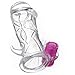 Soft Silicone Full Cover Vibrating Condom Extensions Cock Ring Penis Sleeve