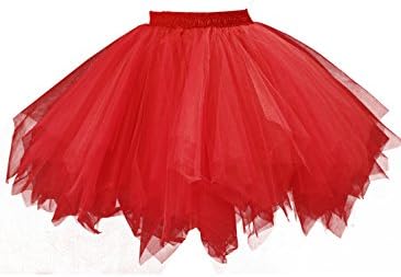 Women's Tutu Tulle Petticoat Ballet Bubble Skirts Short Prom Dress Up