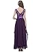 CARVAIN Sleeveless Deep-V Back Lace Bridesmaid Prom Long Evening Dress