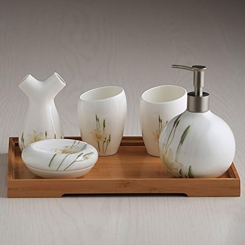 YUSHI Vanity sets_ Bath 5 5 piece continental vanity bathroom brushing cup rinsing cup kit without Tray Bathroom Accessories