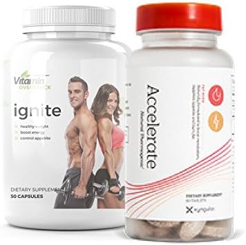 ACCELERATE &amp; IGNITE: Thermogenic Fat Burner, Appetite Control, &amp; Natural All Day Energy - Max Strength - Xyngular &amp; Vitamin Overstock (30 Day Supply)
