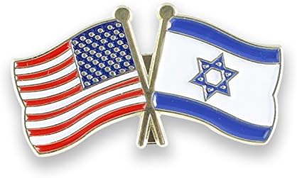 American Flag x Israel Flag Enamel Lapel Pin (1 Pin)