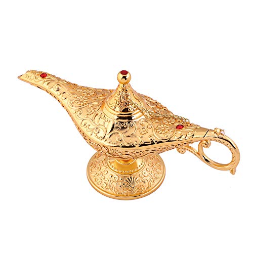 Usany Legend Aladdin Magic Genie Light Lamp Pot Classic Silver-Tin alloy
