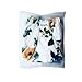 MOLYHUA Baby Girls Outfits Blue, 2Pcs Off-Shoulder Tops + Floral Print Skirt Set (110(4T), Blue)
