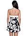 LookbookStore Women's Black and White Bow Swimdress Bandeau One-piece Skirt Bathing Suit Swimsuit, Size L