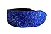 Bargain Headbands, Gold Splashed Deep Blue Batik, Soft Cloth Headwrap Headband