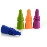 Rabbit Wine and Beverage Bottle Stoppers (Assorted Colors, Set of 4)
