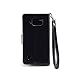 IZENGATE Samsung Galaxy S6 Active (SM-G890A) Wallet Case - Executive Premium PU Leather Flip Cover Folio with Stand (Black)