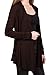 DRSKIN Women's Open - Front Long Sleeve Knit Cardigan (Cardigan Brown, XL)