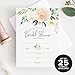 Bliss Collections Bridal Shower Invitations with Envelopes, Blush Floral, Invites for Weddings, Showers, Parties and Receptions, 5