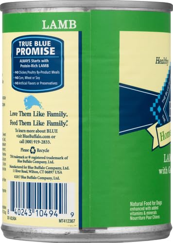 BLUE BUFFALO HOMESTYLE RECIPE LAMB DINNER – 12X12.5 OZ