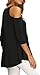 Afibi Women's Casual Cold Shoulder Half Sleeve Loose Tunic Blouse Tops (Medium, Black)