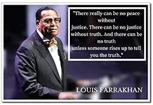 Amazon.com: Louis Farrakhan Poster Quote "There really can be no peace ...