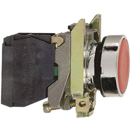 Ø22Mm Metal Button, Spring Return, Green, On Xb4Ba31, Schneider Electric