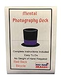 Mental Photography Deck Magic Trick, Playing Cards Illusion Kit for Party Games, (Red)