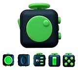 CronosGear Premium Fidget Cube, Anxiety Fidgeting Stress Relief, Ultimate Sensory Desk Toys for Everyone, 6 Audible and Tactile Features, Monster Green