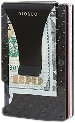 Mens Wallet Carbon Fiber Money Clip Credit Card Holder RFID Blocking Wallet Slim Wallet Minimalist Wallet For Men - By Prosec