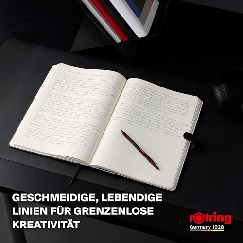 rOtring 600 Kugelschreiber | Mittlere Spitze | Schwarze Tinte | Stift mit Vollmetallschaft | Schokoladenbraun | Rutschfeste, gerändelte Griffzone und Sechskantschaft | Nachfüllbar thumbnail 3