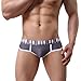 NEARTIME Men's Underwear, Thin Boxers Light Men Shorts Briefs Musical Note Type (M, Gray)