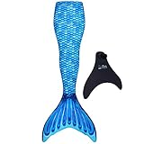 Fin Fun Swimmable Mermaid Tail and Monofin Set for Kids - Boys & Girls