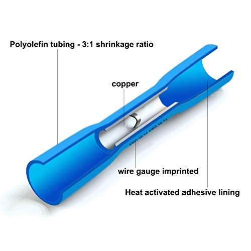 540 PCS Heat Shrink Wire Connectors Kit - Marine Automotive Electrical Insulated Crimp Terminals - Thick Metal, Grade A - Thumbnail 2
