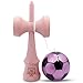 Pink & Black Soccer Kendama And Extra String
