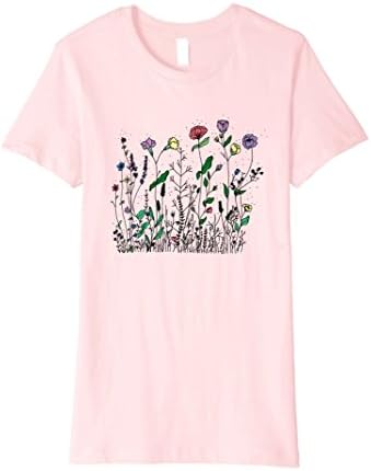 Womens Wild Flowers T-Shirt Medium Pink
