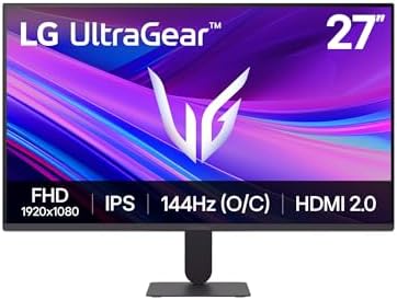 Ultragear™ 27G411A-B.AEU Ecran PC Gaming 27" - Dalle IPS résolution FHD (1920x1080), 5ms GtG 144Hz, HDR 10, sRGB 99% (CIE1931), AMD FreeSync, inclinable, DisplayPort 1.4, HDMI 2.0