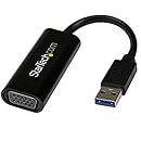 StarTech.com USB 3.0 to VGA Adapter - Slim Design - 1920x1200 - External Video &amp; Graphics Card - Dual Monitor Display Adapter - Supports Windows (USB32VGAES)