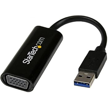 StarTech.com USB 3.0 to VGA Adapter - Slim Design - 1920x1200 - External Video & Graphics Card - Dual Monitor Display Adapter - Supports Windows (USB32VGAES)