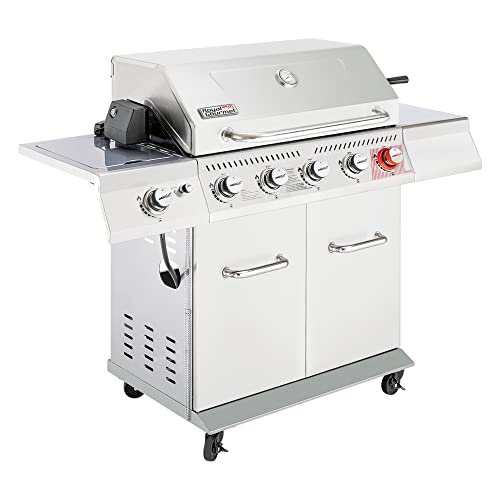 Royal Gourmet 5Burner Propane Gas Grill with Side Burner, Stainless