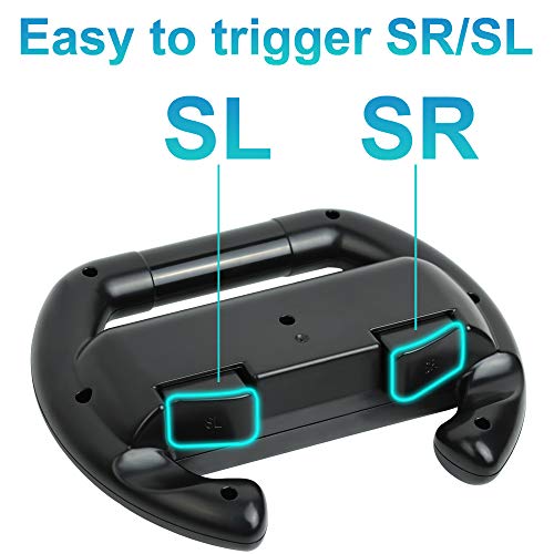 Zhicity Grips for Nintendo Switch Joy-Con, Wear-resistant Handle Kit for Switch Joy Cons Controller, Comfortable Joy-Con Handle Game Controller Kit Accessory for Nintendo Switch 2 Pack (Black)