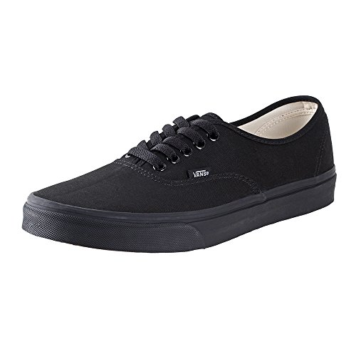 Vans unisex classic authentic skate shoes black/black 12 d(m) us
