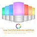 Touch Sensor Bedside Lamp, Satu Brown Smart LED Table Lamp Night Light Desk Lamps Portable Atmosphere Lighting, Dimmable Warm White Lights and Color Changing RGB