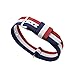 4pc 20mm NATO Ss Nylon Striped Blue/Yellow,Blue/Orange,Blue/Pink,Blue/White Replacement Watch Strap Band